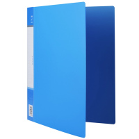 得力(deli) 5348 A4加厚资料整理收纳夹 长押夹+插袋(蓝)(个)
