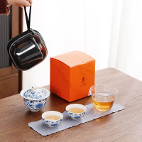 八方礼 八方礼茶具 青花缠枝连旅行茶具 BFL2024-6