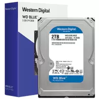 西部数据 台式机机械硬盘 WD Blue 2TB CMR垂直 5400转 3.5英寸 WD20EARZ 单位:个