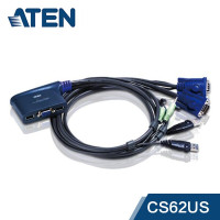 宏正 CS62US KVM多电脑切换器2进1出USB转VGA电脑键鼠转换器2口热键切换高清音视频打印机共享器 单位:个
