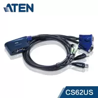 宏正 CS62US KVM多电脑切换器2进1出USB转VGA电脑键鼠转换器2口热键切换高清音视频打印机共享器 单位:个