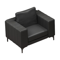 臻远 ZYJJ-80188 商务办公沙发简约会客沙发接待室洽谈区办公沙发组合 牛皮单人位