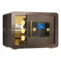 臻远ZY-NW-BXGS-05 全钢实心保险柜办公防盗保险箱 高25cm咖色电子款