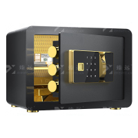 臻远ZY-NW-BXGS-13 全钢实心保险柜办公防盗保险箱 高30cm黑色指纹款