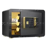 臻远ZY-NW-BXGS-13 全钢实心保险柜办公防盗保险箱 高30cm黑色指纹款
