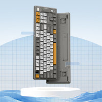 科大讯飞AI客制化键盘 佳达隆 无线蓝牙键盘 AI写作问答智能PPT 三模连接 T8星火版灰色