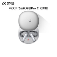 科大讯飞录音降噪会议蓝牙耳机Pro2 AI会议助理 同传翻译 主动降噪 政府补贴[幻影银]适配苹果华为小米
