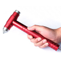 伴君安全锤消防检查验收专用逃生锤钢化玻璃门学校宾馆车间应急破窗器 逃生锤+钢绳+底座