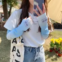 渐变色冰袖防晒女冰丝夏季手袖护臂开车手套防紫外线薄款宽松袖套3759