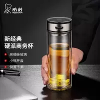 希诺(HEENOOR) 双层玻璃杯男女士大容量商务出差办公室泡茶家用车载高档水杯