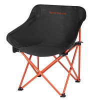 沃特曼 户外折叠椅靠背椅加高 月亮椅[梦幻黑]平静温和 77775 / 个