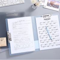 齐心 A5702 简约双强力夹 A4 烟灰