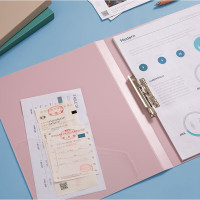 齐心 A5717 颜选莫兰迪单强力夹 A4 莫绿