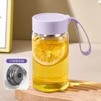 简约玻璃水杯女生高颜值便携牛奶咖啡杯早餐刻度茶杯子3759Z