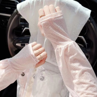 防晒冰袖女薄款开车袖套防紫外线蕾丝透气护袖宽松夏季仙女士冰丝3759Z