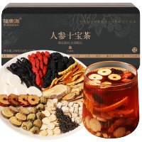 福东海 覆盆子人参十宝茶240克 人参黄精枸杞玛咖葛根红枣桑葚杜仲雄花 男人滋补好茶 真材实料看得见 人参十宝茶240克