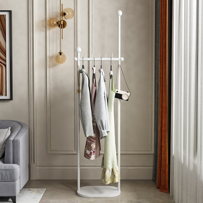 锦北 衣架落地卧室内衣帽架家用简易衣服架简约现代挂衣架创意 H黑色