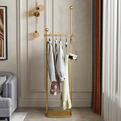 锦北 衣架落地卧室内衣帽架家用简易衣服架简约现代挂衣架创意 H黑色