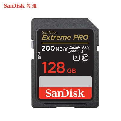 闪迪 内存卡 SD卡128G 200MB/S 适用佳能r100 r50 r10 r7 r8 rp r6 r5 单位:张