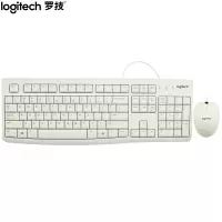 罗技(Logitech)罗技MK120 键鼠套装 有线键鼠套装 办公键鼠套装 电脑键盘 笔记本键盘 全尺寸 白色
