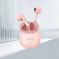 塞那T11TWS真半入耳式超空间音频立体环绕音效 樱花粉