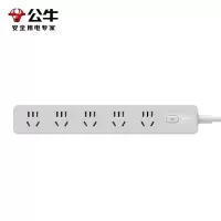 公牛 插座插线板 五位总控 1.8米-GN-Z1051T 晨雾白 单位:个