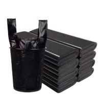 言象加厚背心垃圾袋规格:100个包 /黑色、加厚黑色垃圾袋