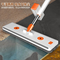 太太乐拖把平板家用一拖净加长2023新款吸水拖布免手洗拖地神器懒人墩布 42cm橙色平板拖+2个拖布平板拖