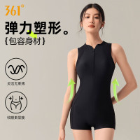 361°泳衣女专业训练连体平角游泳衣透气快干温泉保守显瘦女士泳衣竞速
