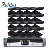 润普Runpu RP-9800P-16 有线手拉手标准集成解决方案(手拉手主机+主席单元+代表单元)会议鹅颈麦