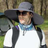 趣游帮 超大檐帽顶可拆卸披肩防晒帽