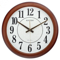 金钟宝中式挂钟客厅复古圆形报时钟中国风华美的田园创意挂钟简约 45.3cm