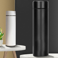 BRK Germany德国BRK耶拿智能直杯 温度智能显示 304不锈钢真空保温杯 白色450ml