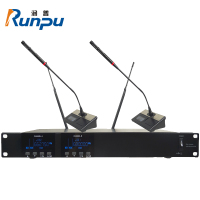 润普Runpu RP-WH9002E 会议室礼堂报告厅直播/演讲/智慧教育真分集专业无线一拖二鹅颈式麦克风