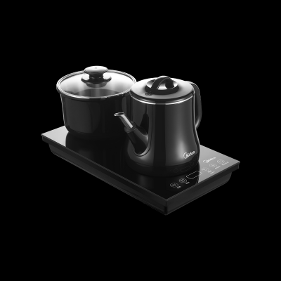 美的 电热水壶 煮茶器三合一保温茶桌茶饮机 0.7L [双头茶盘 9段控温]MK-C13 单位:套