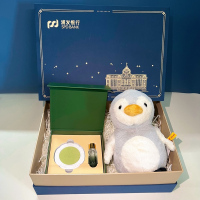 大英博物馆盖夏至石膏香挂-夏夜竹风+Steiff史戴芙小企鹅里欧 (21厘米)套盒