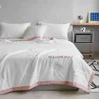 海澜之家夏凉被A类空调被可水洗薄款150*200cm酡颜粉