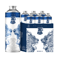 雪花啤酒 黑狮白啤1L*6罐马口铁整箱装 全麦芽比利时风味白啤