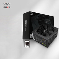 爱国者(aigo)额定600W 黑暗骑士600DH 黑色 80PLUS白牌 电脑主机电源 压纹线/大单路12V/走背线