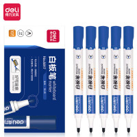 得力 白板笔水性可擦白板笔6817蓝色(10支)