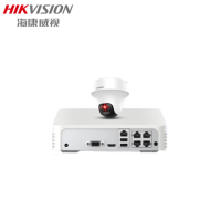 海康威视 摄像头监控套装夜视360度全景POE网线供电 手机远程 2T硬盘400万红外1路球机10-25㎡