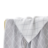 唐纳家纺围巾披肩两用毯 浅灰