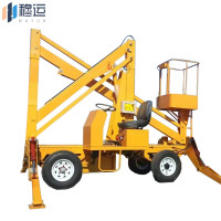 穆运 升降平台车升降机台高空作业车柴油升降梯10米曲臂式升降机柴油动力承重230KG