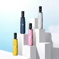 旭晴8骨黑胶防晒晴雨两用自动伞