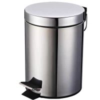 三吒 垃圾桶5L 不锈钢垃圾桶脚踏翻盖时尚家用卫生间厨房客厅办公室垃圾桶