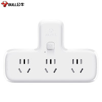 公牛(BULL)转换插头/品字形一转三插座 3位总控转换插座 GN-9603K(单位:个)