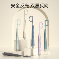 旭晴双层反向8骨直杆双层带反光条超大晴雨两用伞