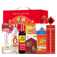 福临门 年货组合 1750g+1000ml 珍珠香米挂面调味品杂粮