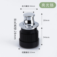 榻榻米弹跳拉手暗藏嵌入式隐形圆形弹簧按压门手 弹跳拉手(拉丝)