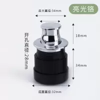 榻榻米弹跳拉手暗藏嵌入式隐形圆形弹簧按压门手 弹跳拉手(拉丝)